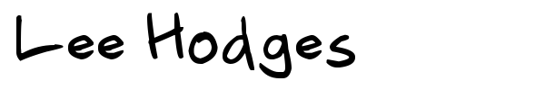 Lee Hodges font preview